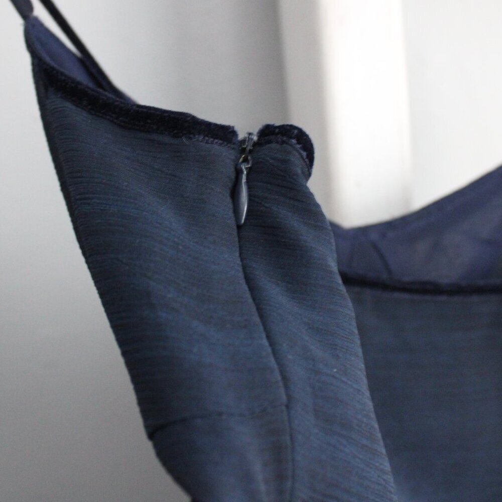Esprit De Corp VTG 90s Y2K Blue Ombre Gradient Spaghetti Strap Maxi Dress sz XS - Picture 7 of 8